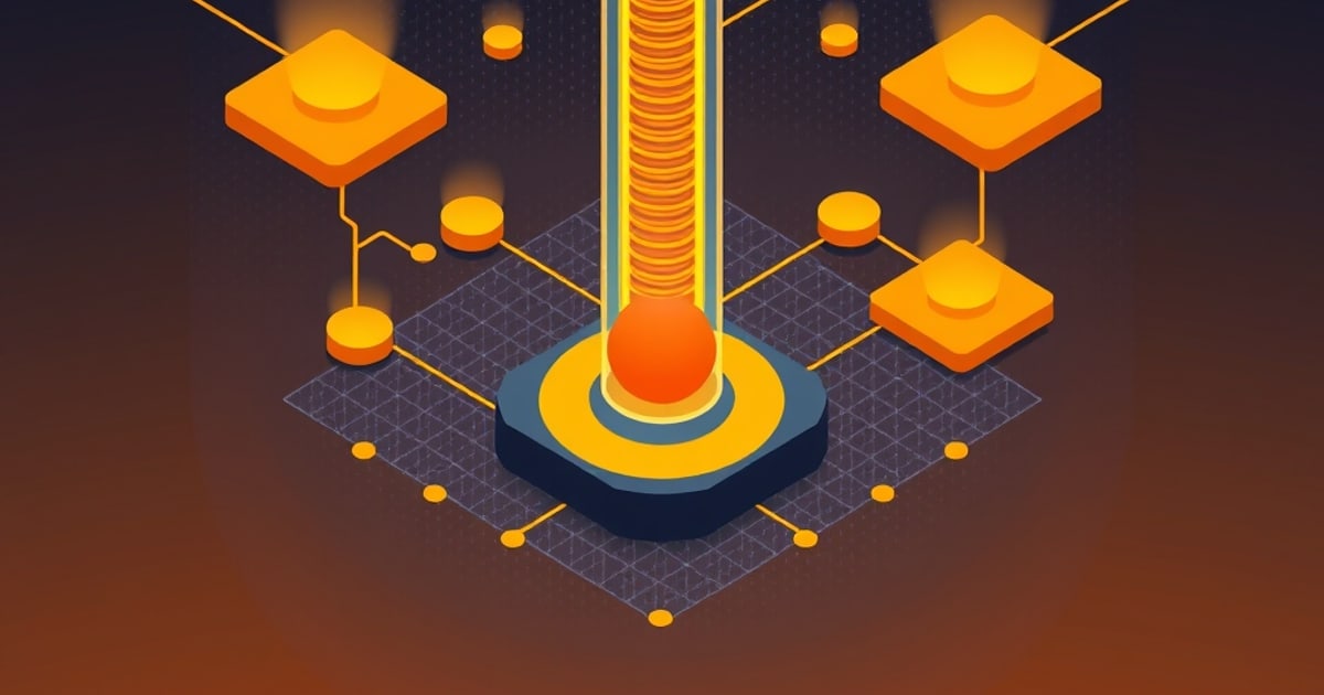 Isometric temperature tower model with color-coded bands representing different print temperatures